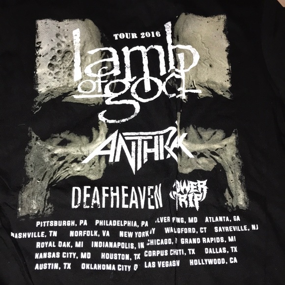 ANTHRAX LAMB OF GOD GOD TOUR 2016 - Picture 4 of 5